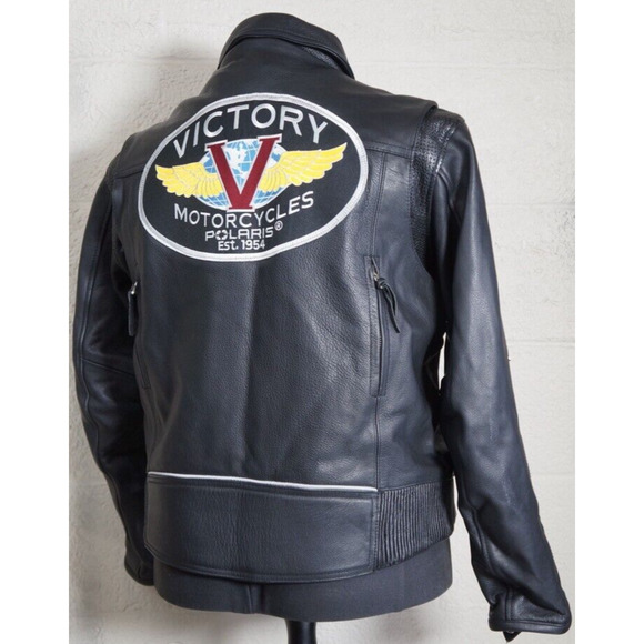 First Classic Leather Jacket with Victory patches & pins - Picture 4 of 13